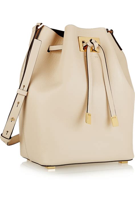 michael kors white bucket bag|michael kors miranda bucket bag.